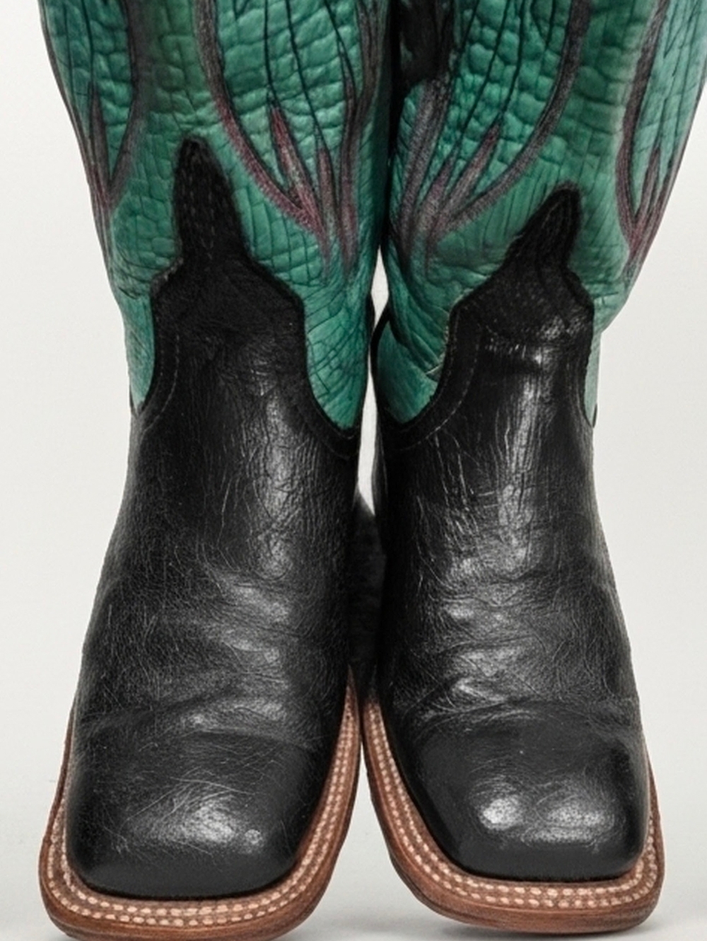 730. Anderson Bean S2229A Turquoise & Purple Cowgirl Boots - Women's 7.5 - Picture 5 of 11